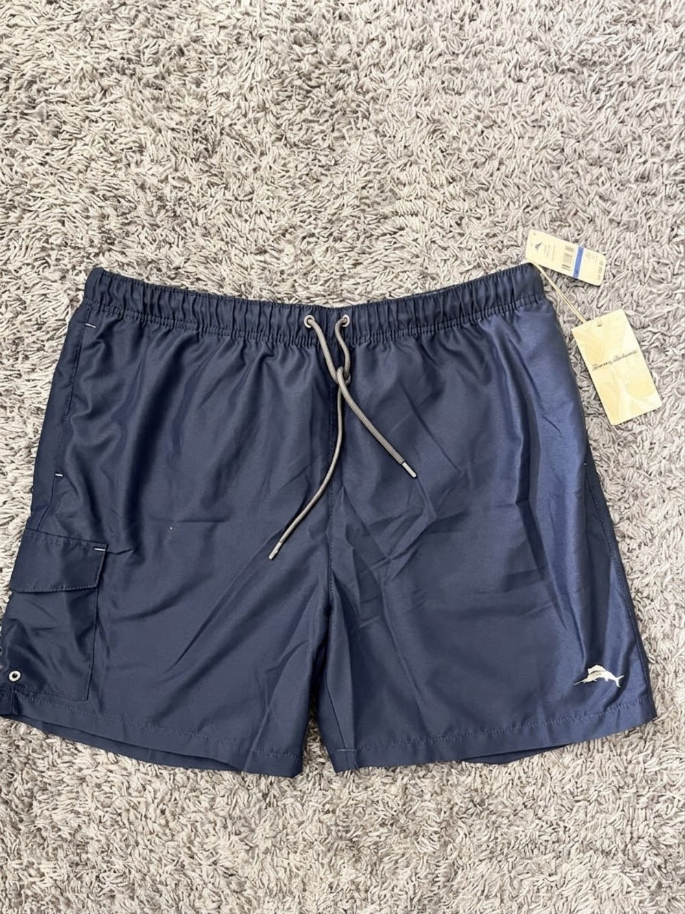 Tommy Bahama Men’s navy Swim trunks with Marlin fish NWT XL